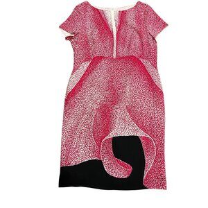 Escada Orchid Print Silk Blend Sheath Dress, NWT, Pink, 12